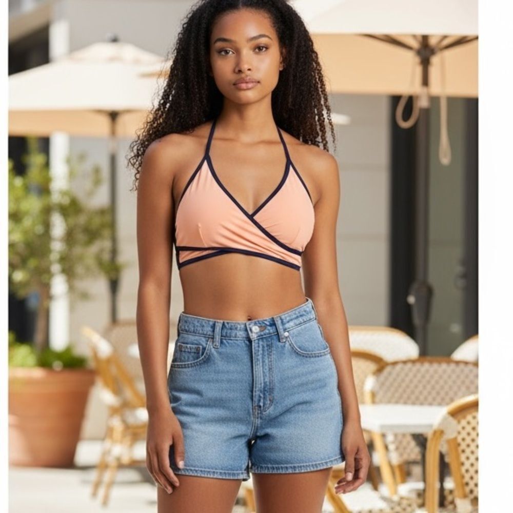 ‎Victoria’s Secret PINK cross front bikini top